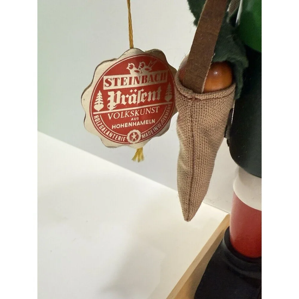 Vtg Steinbach Wooden Bavarian Huntsman Nutcracker Green Hat Christmas 15